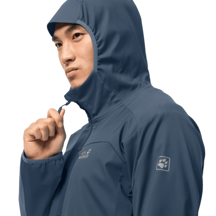 Best Brand Jack Wolfskin Thunder Blue Men's Eagle Peak II Softshell