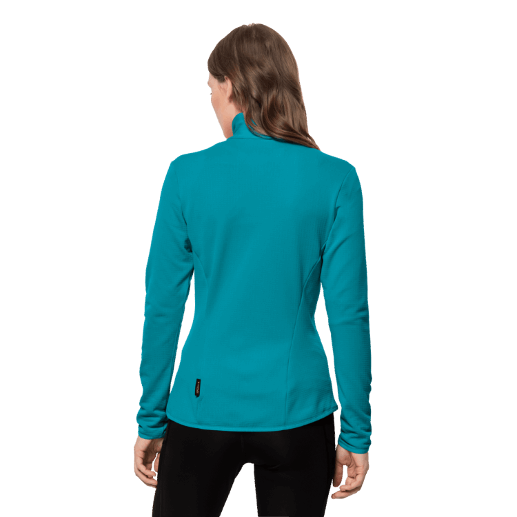 Original Women's Peak Grid Fleece Dark Aqua Brand Jack Wolfskin