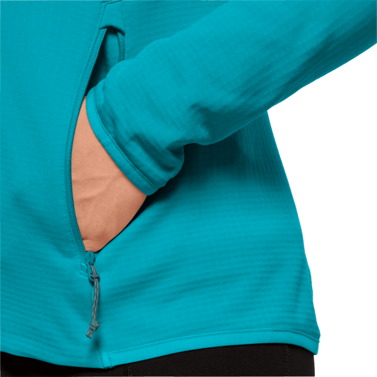 Original Women's Peak Grid Fleece Dark Aqua Brand Jack Wolfskin