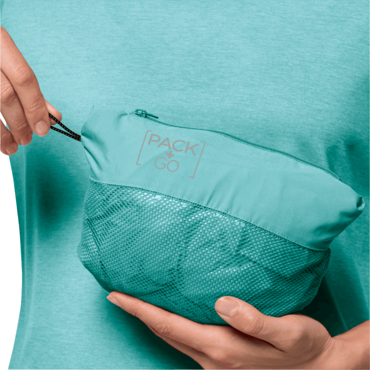 New Peppermint Women's Pack & Go Shell Brand Jack Wolfskin