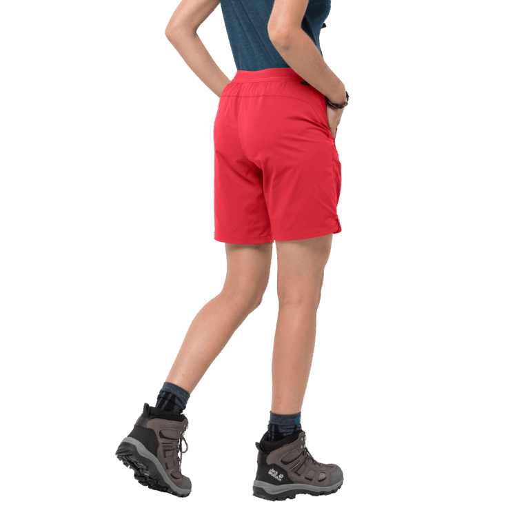 Women's Hilltop Trail Shorts Origin Tulip Red Brand Jack Wolfskin