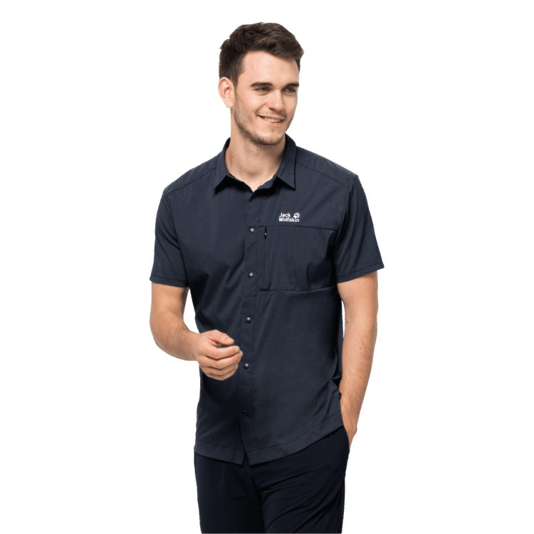 Men's Pack & Go Shirt Night Blue Brand Brand Jack Wolfskin