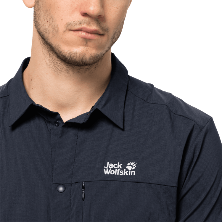 Men's Pack & Go Shirt Night Blue Brand Brand Jack Wolfskin
