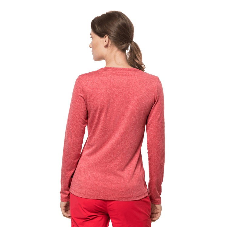 Women's Sky Thermal Ls T Origins Coral Red Brand Jack Wolfskin
