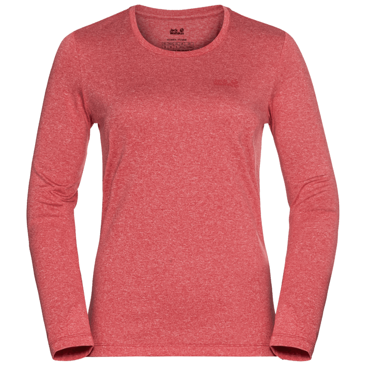 Women's Sky Thermal Ls T Origins Coral Red Brand Jack Wolfskin