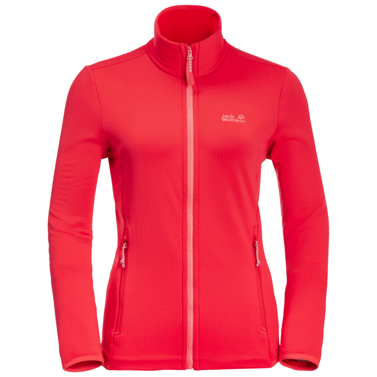 Brands Women's Peak Grid Fleece Brand Jack Wolfskin Tulip Red
