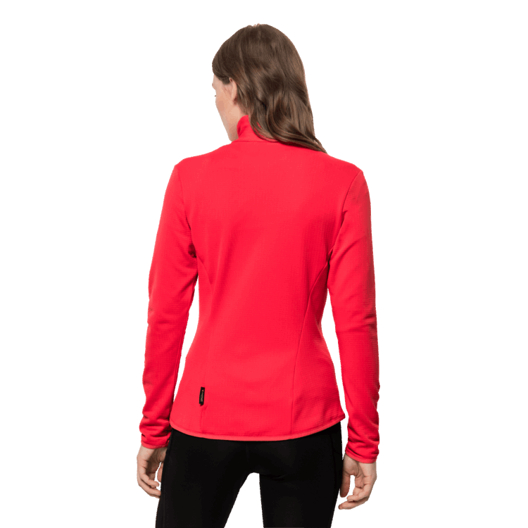 Brands Women's Peak Grid Fleece Brand Jack Wolfskin Tulip Red