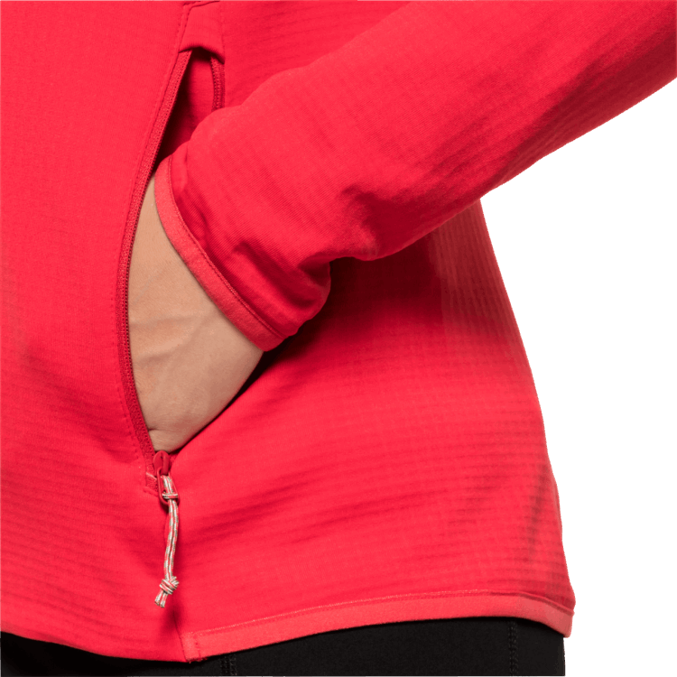 Brands Women's Peak Grid Fleece Brand Jack Wolfskin Tulip Red