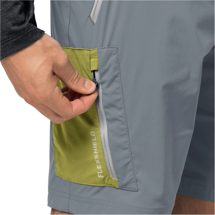 Men's Overland Shorts Storm Grey New Brand Jack Wolfskin