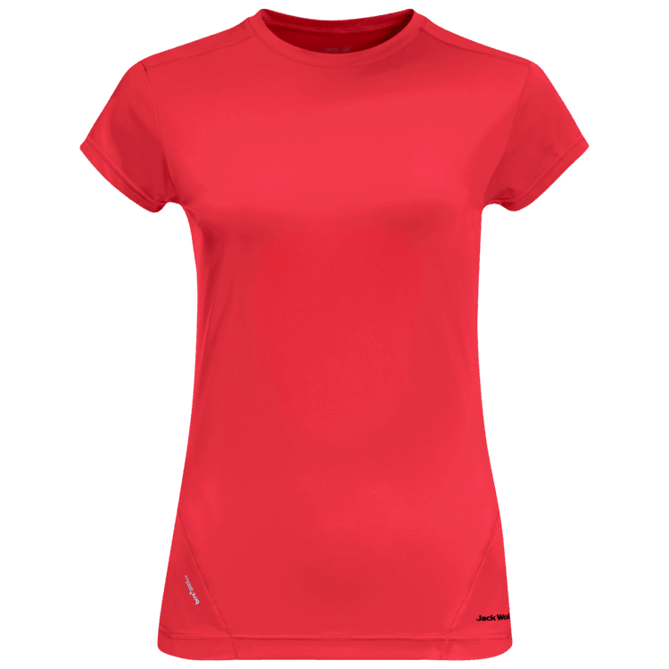 Collections Brand Jack Wolfskin Tulip Red Women's Tasman Short Sleeve