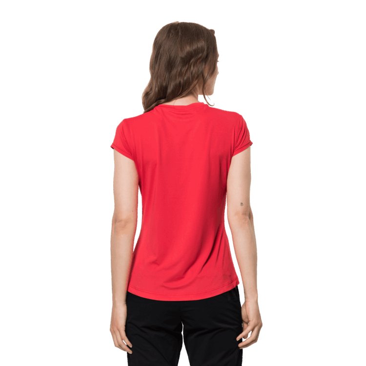 Collections Brand Jack Wolfskin Tulip Red Women's Tasman Short Sleeve