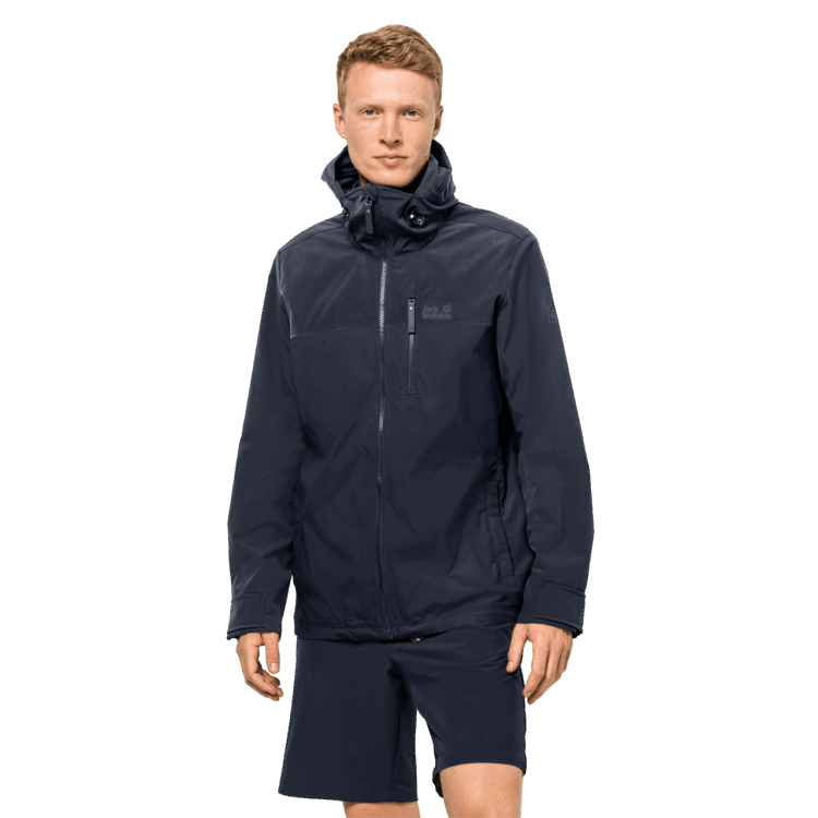 Night Blue Brand Jack Wolfskin Men's Desert Wind Jacket Collections
