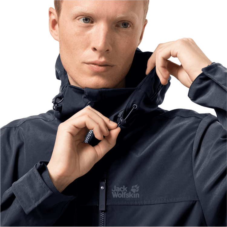 Night Blue Brand Jack Wolfskin Men's Desert Wind Jacket Collections