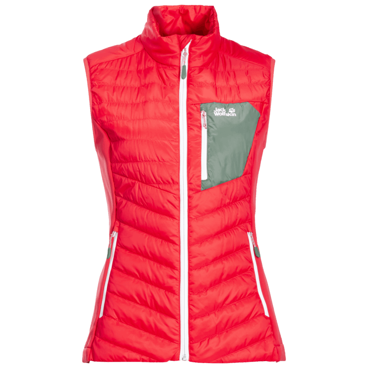Women's Routeburn Vest Brand Jack Wolfskin Tulip Red Collection