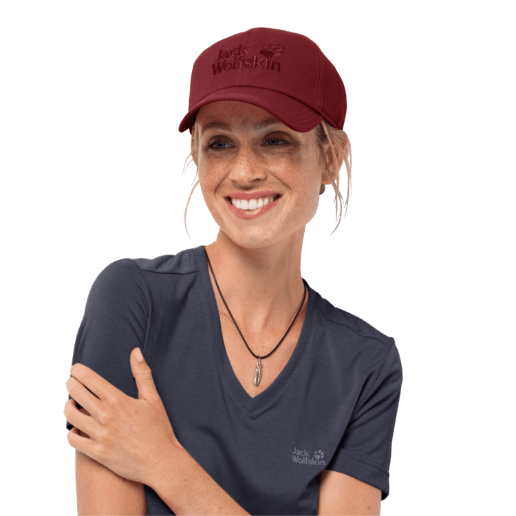 Red Maroon Original Brand Jack Wolfskin Baseball Cap
