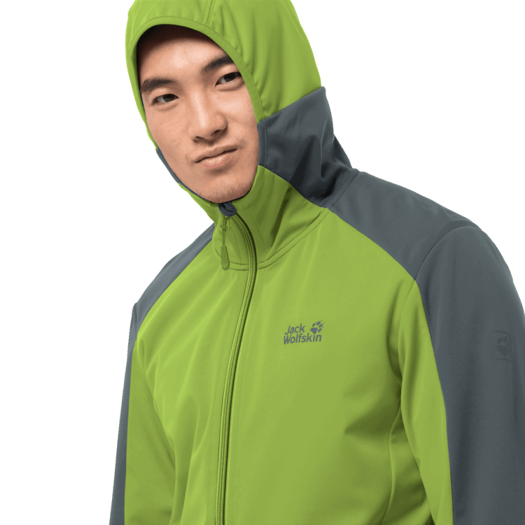 Brand Jack Wolfskin New Men's Go Hike Softshell Spring Lime