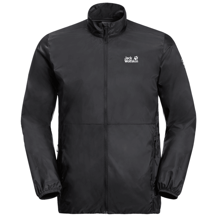 Black Men's Pack & Go Windshell Brands Brand Jack Wolfskin
