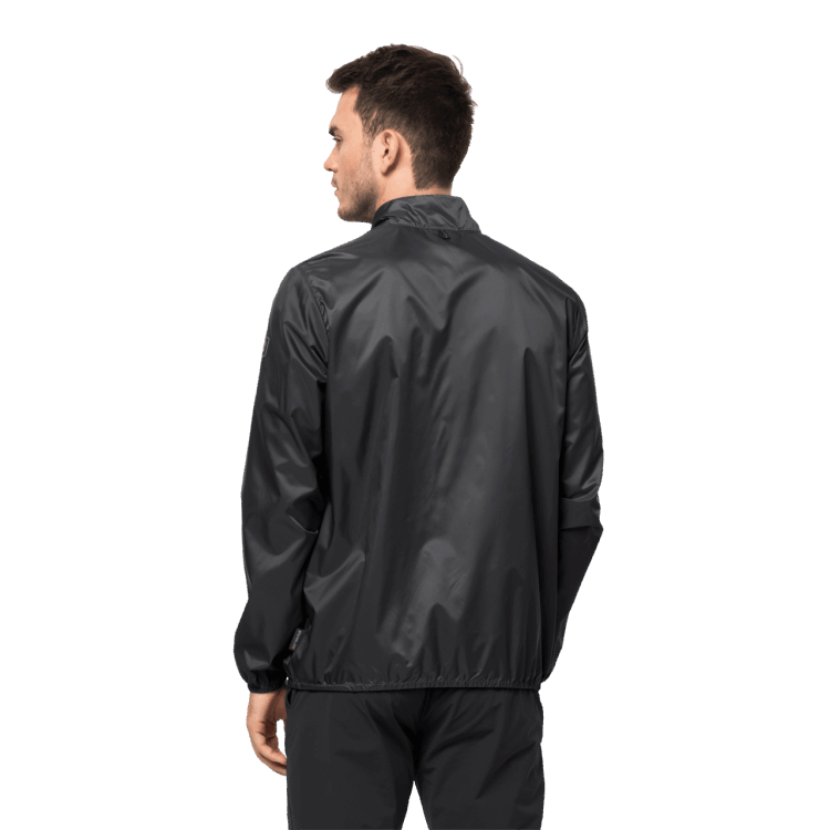Black Men's Pack & Go Windshell Brands Brand Jack Wolfskin