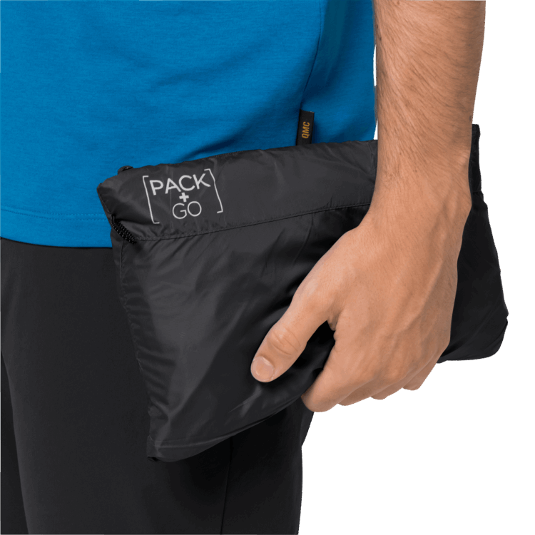 Black Men's Pack & Go Windshell Brands Brand Jack Wolfskin