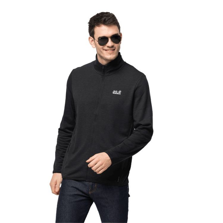 Origin Men's JWP Midlayer Black Brand Jack Wolfskin