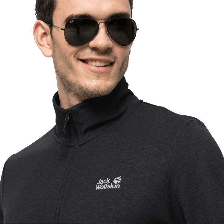 Origin Men's JWP Midlayer Black Brand Jack Wolfskin