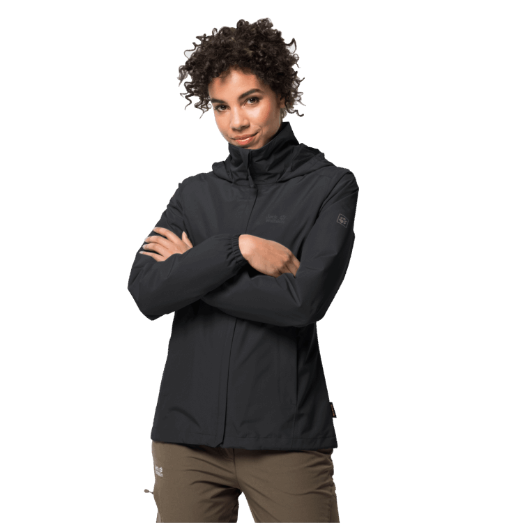 Women's Stormy Point Jacket Brand Jack Wolfskin Collections Black