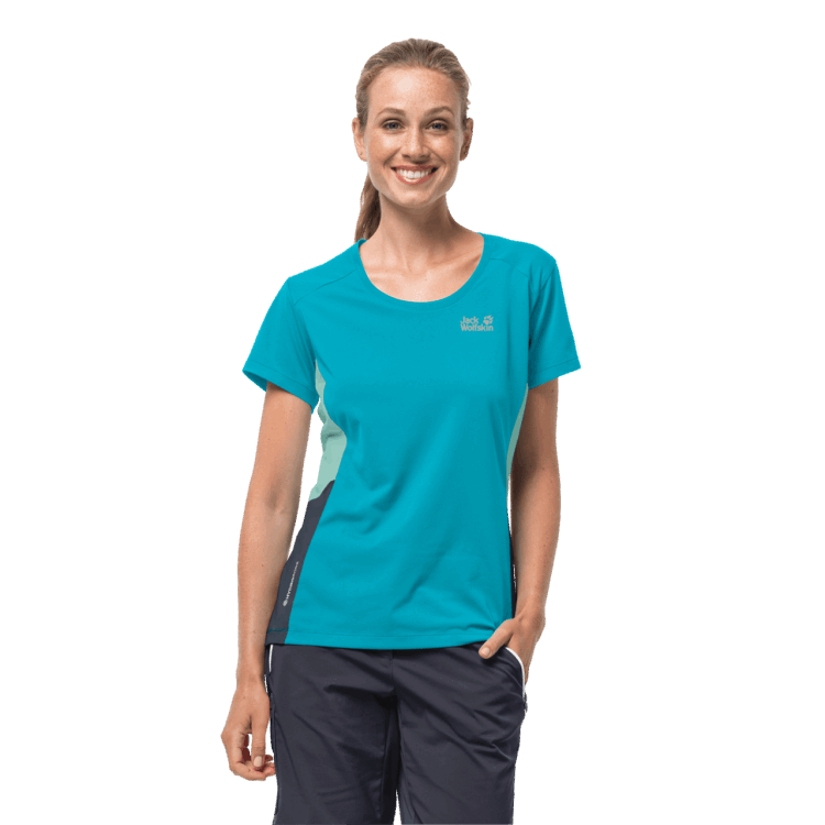 Brand Jack Wolfskin Dark Aqua Women's Narrows T Fashion