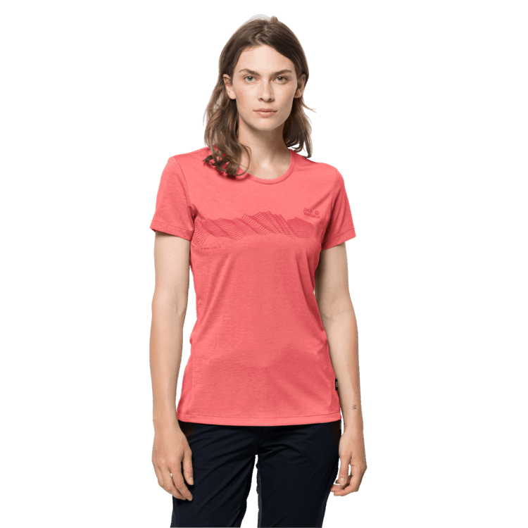 Women's Crosstrail Graphic T Brand Jack Wolfskin Desert Rose Origins