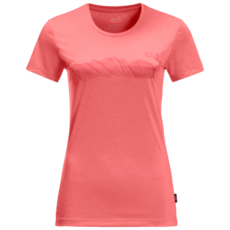 Women's Crosstrail Graphic T Brand Jack Wolfskin Desert Rose Origins