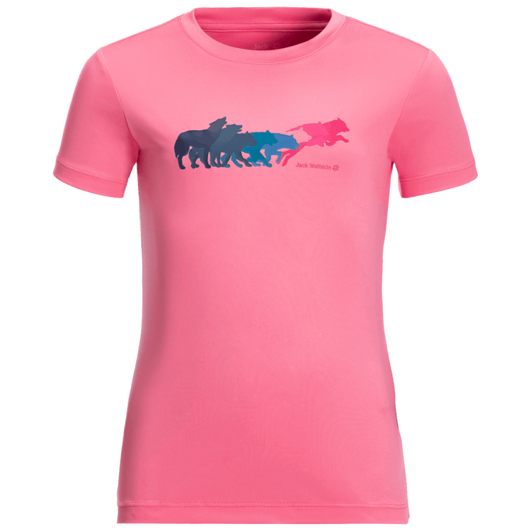 Brand Jack Wolfskin Kid's Jumping Wolf T Origins Pink Lemonade