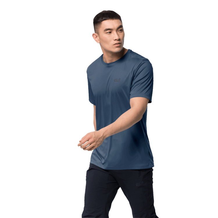 Thunder Blue Original Men's Tech T Brand Jack Wolfskin