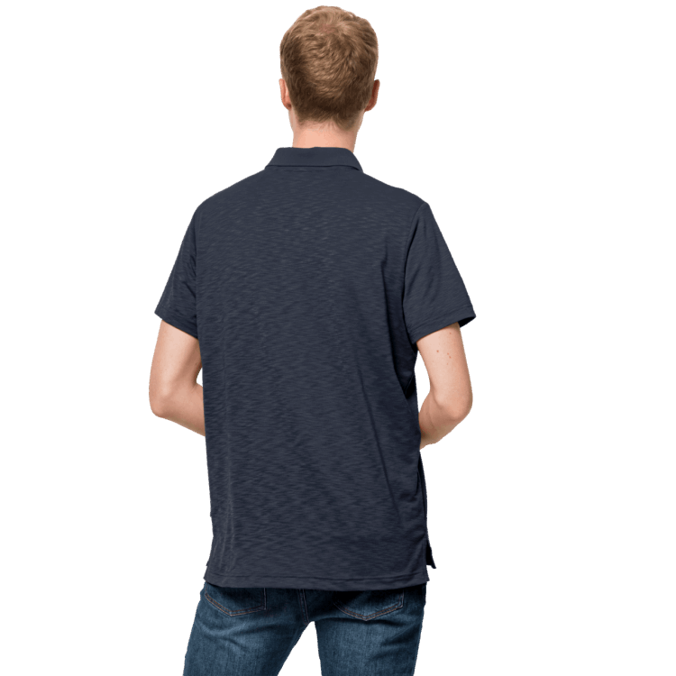 Men's Travel Polo Brand Jack Wolfskin Night Blue Brands
