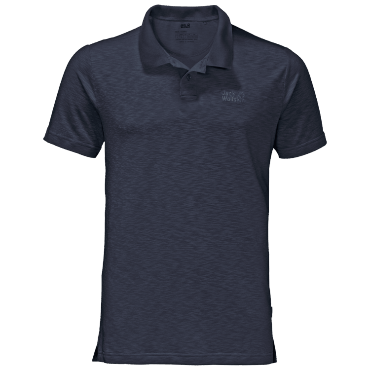 Men's Travel Polo Brand Jack Wolfskin Night Blue Brands