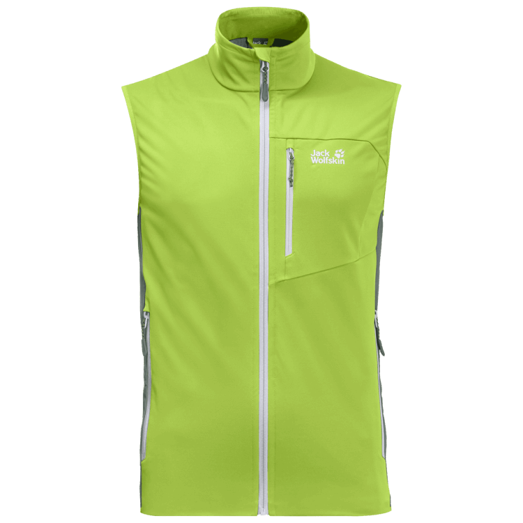Best Brand Jack Wolfskin Spring Lime Men's Highest Peak Vest