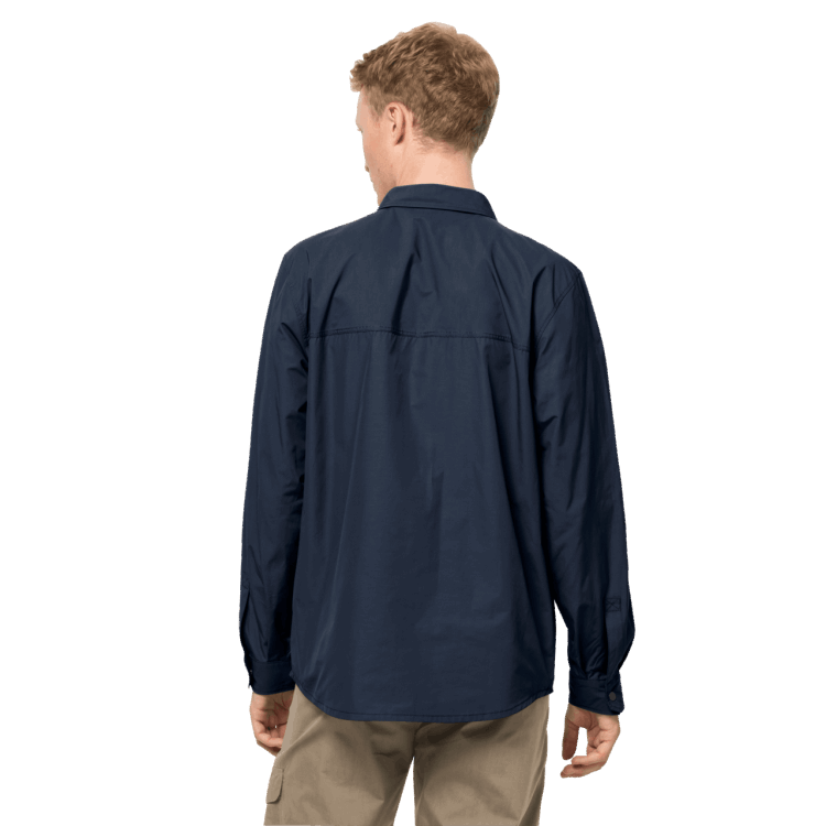 Brand Jack Wolfskin Men's Lakeside Roll-Up Shirt Night Blue Original