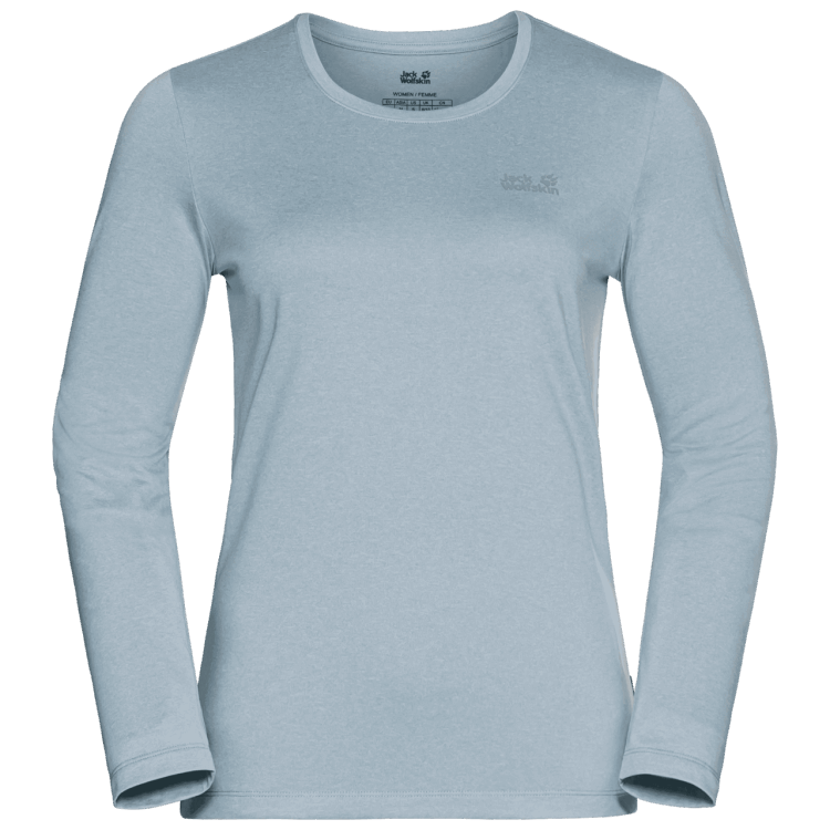 Women's Sky Thermal Ls T Crystal Blue Collections Brand Jack Wolfskin