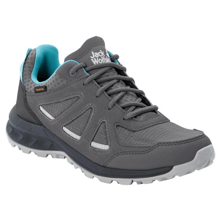 Origins Grey-Light Blue Women's Woodland 2 Texapore Low Brand Jack Wolfskin