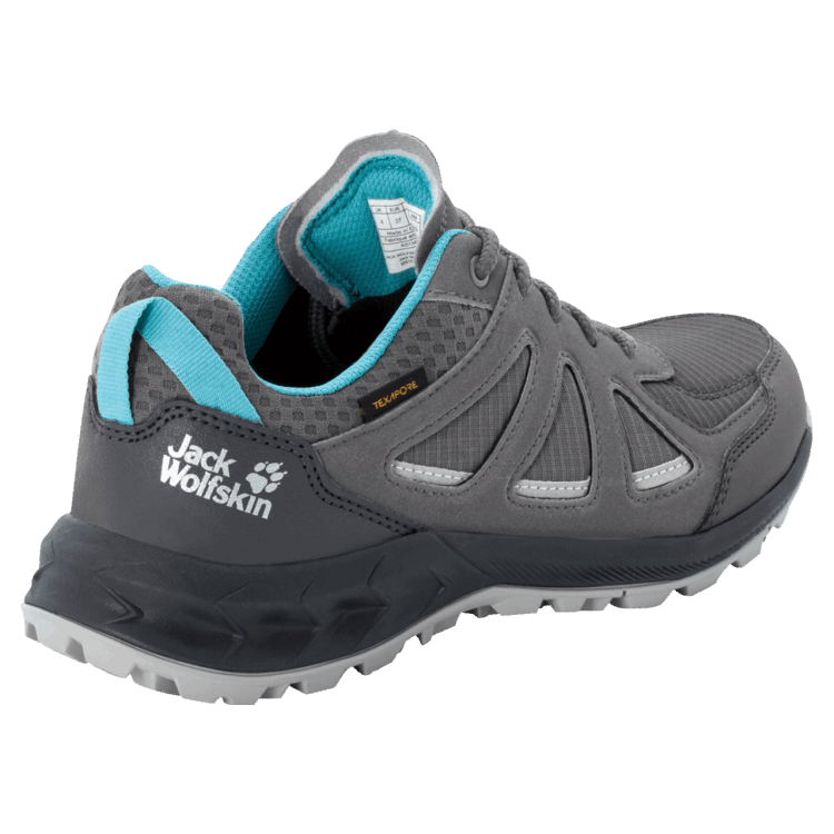 Origins Grey-Light Blue Women's Woodland 2 Texapore Low Brand Jack Wolfskin