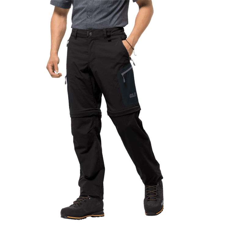 Men's Activate Light Zip Off Brand Jack Wolfskin Black Origins
