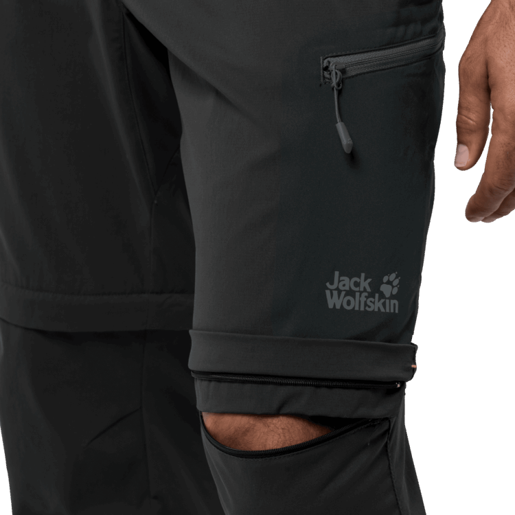 Men's Activate Light Zip Off Brand Jack Wolfskin Black Origins