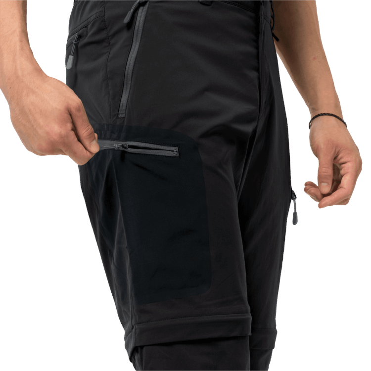 Men's Activate Light Zip Off Brand Jack Wolfskin Black Origins