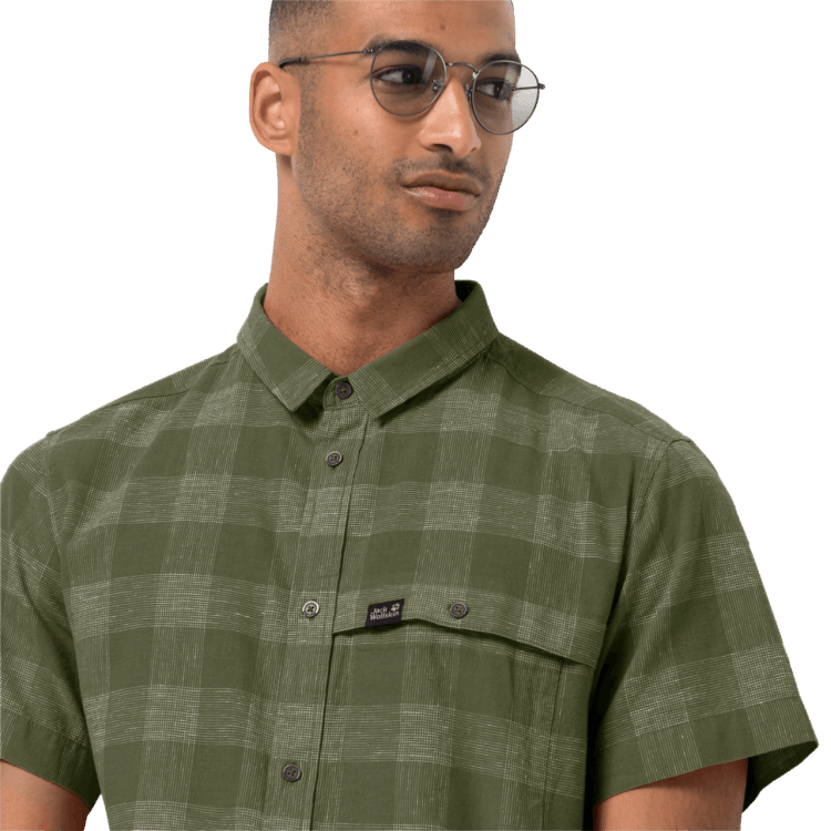 Brand Jack Wolfskin Greenwood Checks Men's Highlands Shirt Best