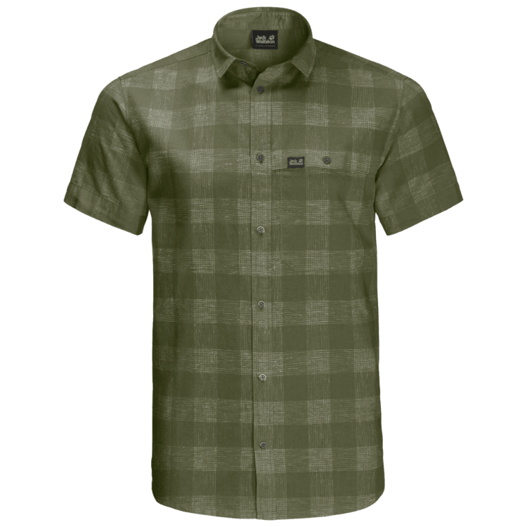 Brand Jack Wolfskin Greenwood Checks Men's Highlands Shirt Best