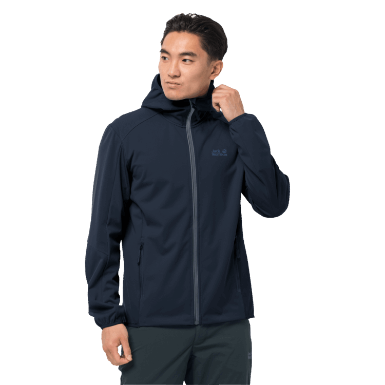 Men's Go Hike Softshell Night Blue Brand Brand Jack Wolfskin
