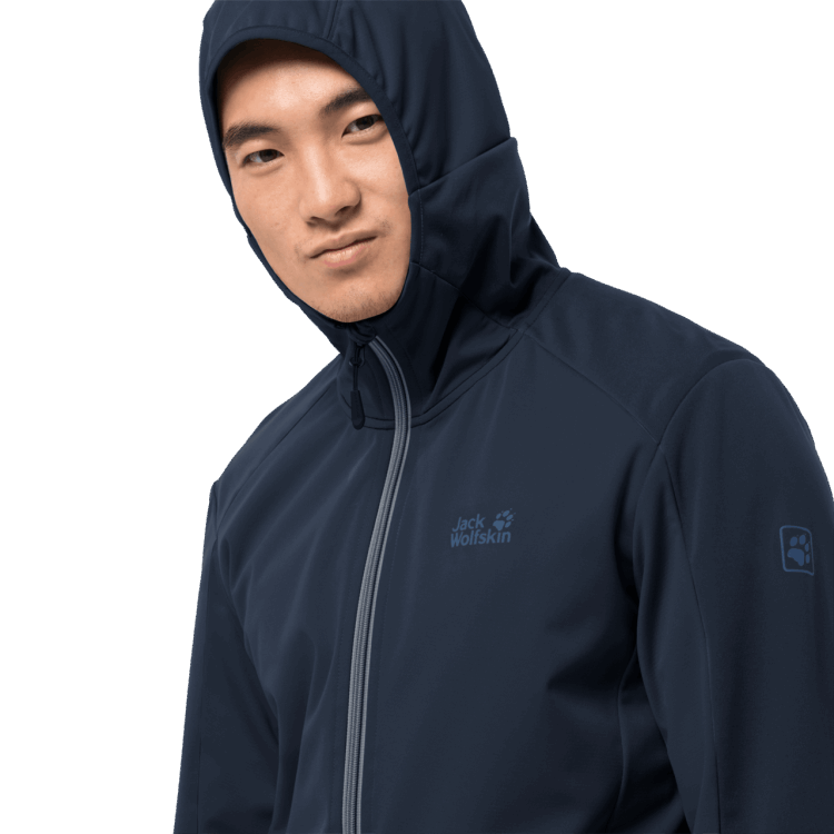 Men's Go Hike Softshell Night Blue Brand Brand Jack Wolfskin
