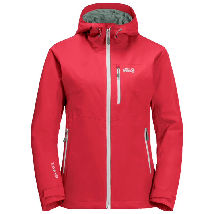 Origins Women's Eagle Peak Jacket Tulip Red Brand Jack Wolfskin