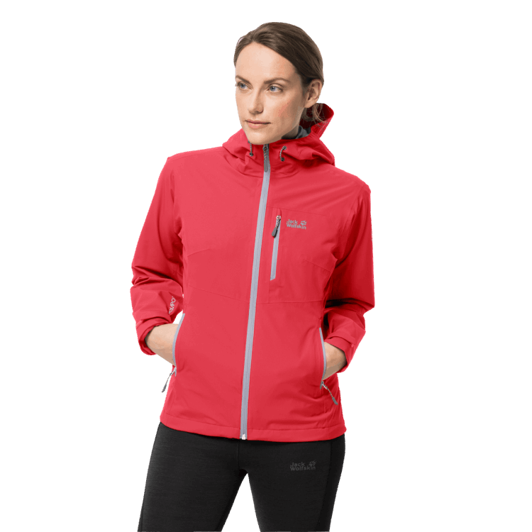 Origins Women's Eagle Peak Jacket Tulip Red Brand Jack Wolfskin