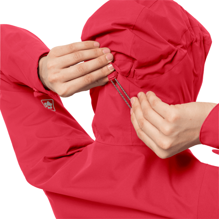 Origins Women's Eagle Peak Jacket Tulip Red Brand Jack Wolfskin