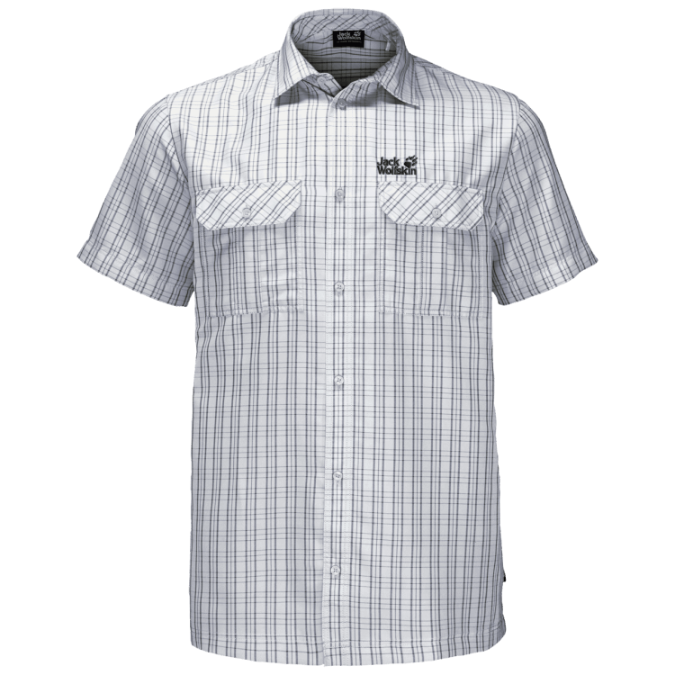 Men's Thompson Shirt Brand Jack Wolfskin White Rush Checks Collections
