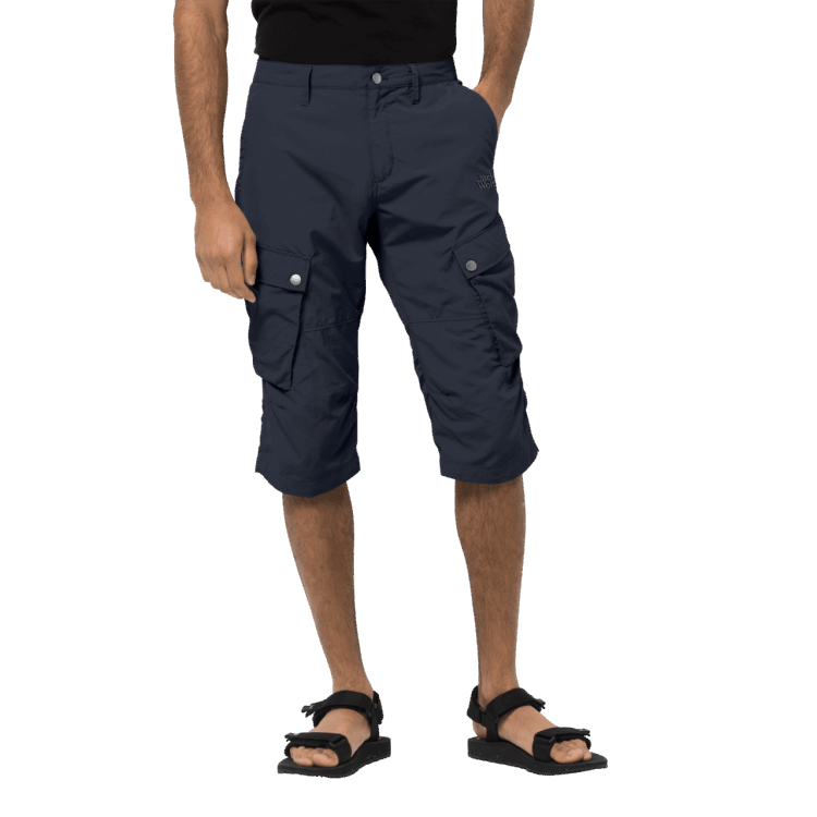 Night Blue Brand Jack Wolfskin Men's Desert Valley 3/4 Pants New